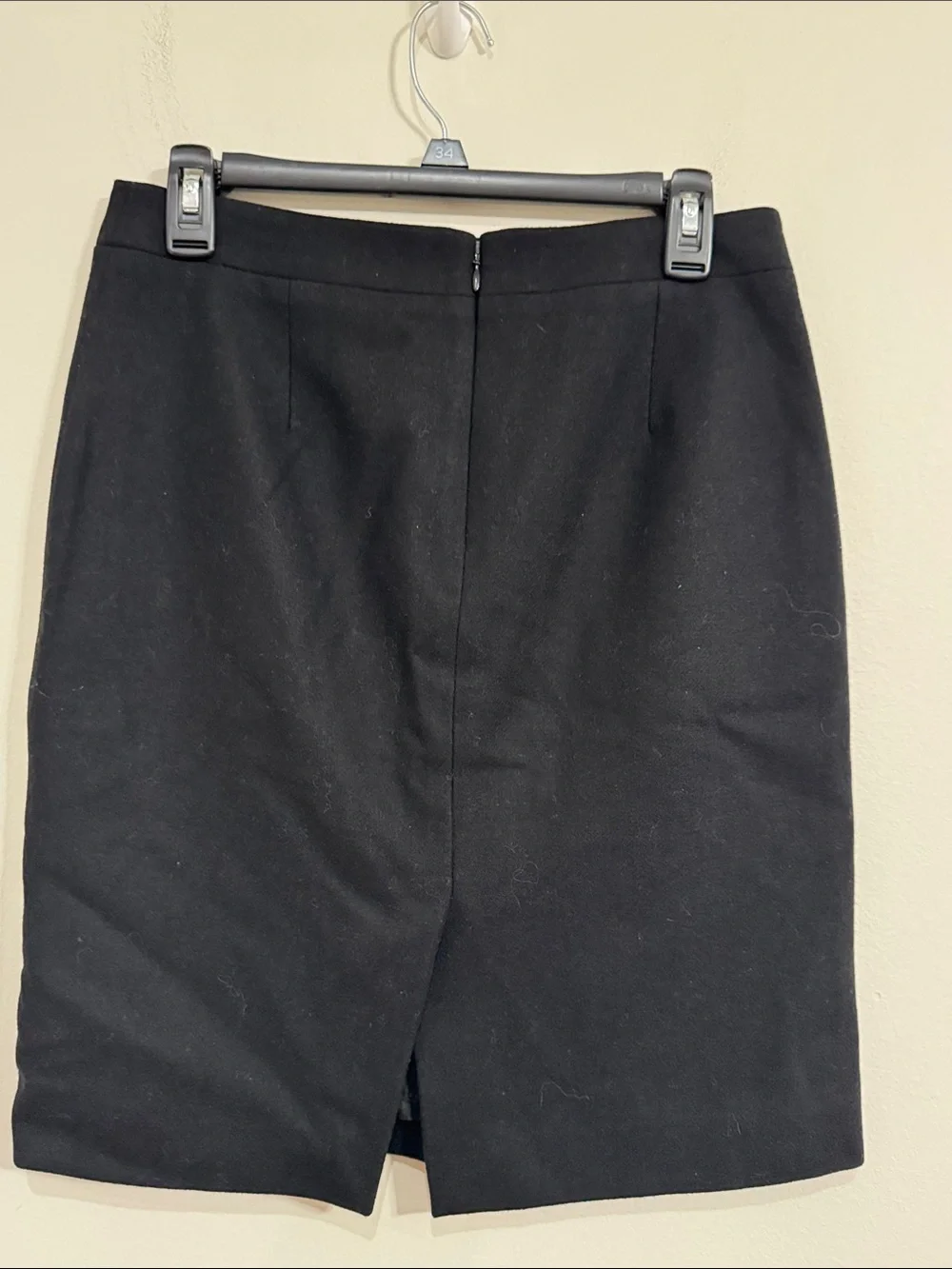 J.Crew Factory The Pencil Skirt Mini Wool Blend Skirt Black Preppy Twee size 4